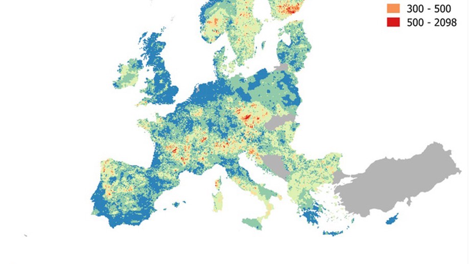 The first version of the Pan-European Indoor Radon Map